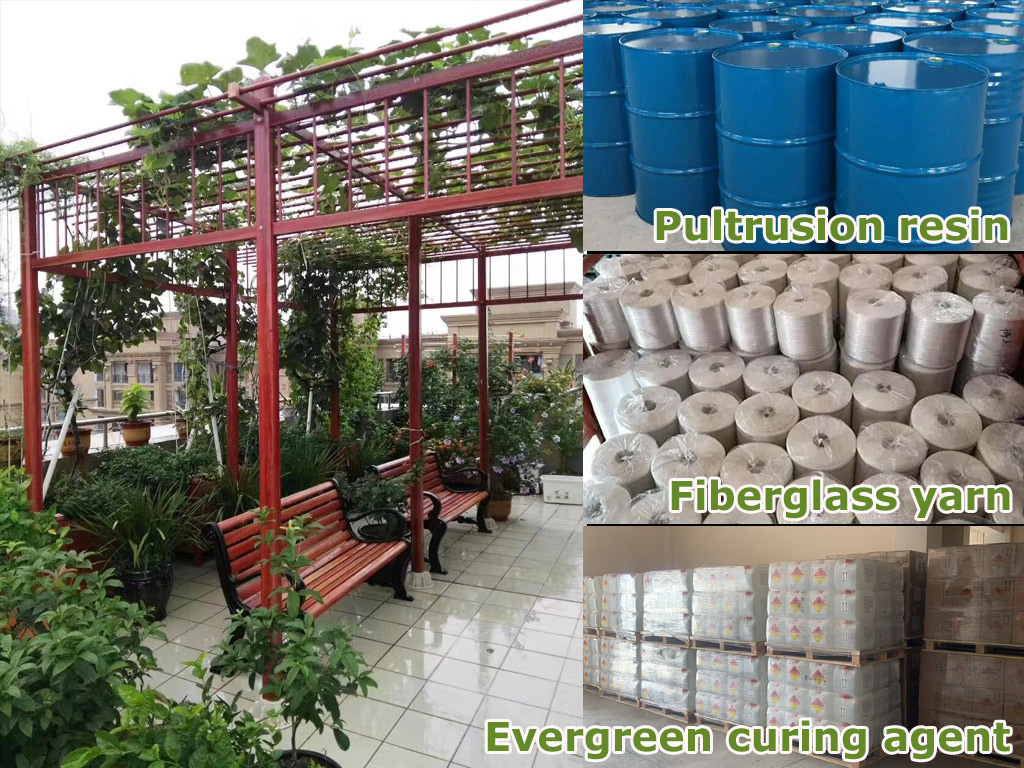 New application of pultrusion products - fiberglass grape frame